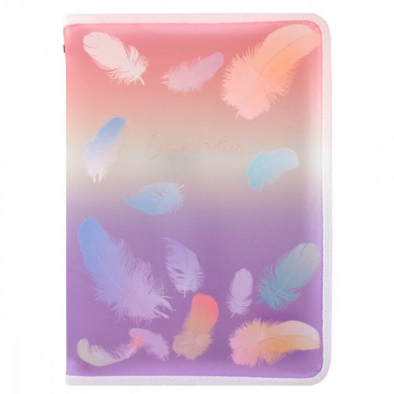 Папка на молнии Axent Colourful Feather 1807-92