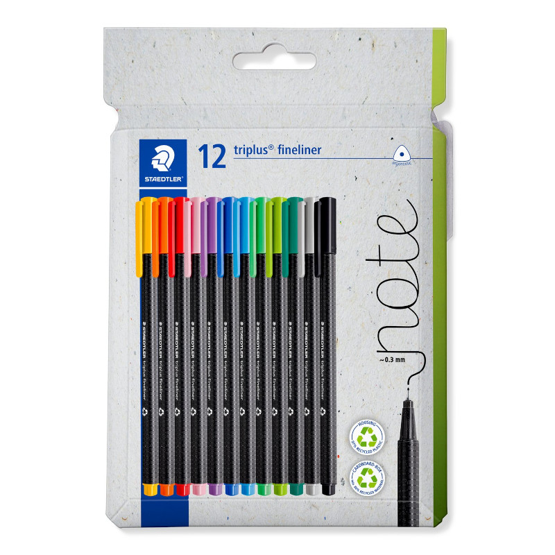 Набор ручек STAEDTLER triplus fineliner 334C-12