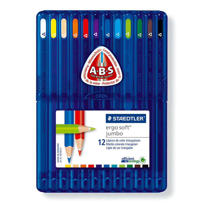 Набор цветных карандашей STAEDTLER ergosoft jumbo 158-SB12